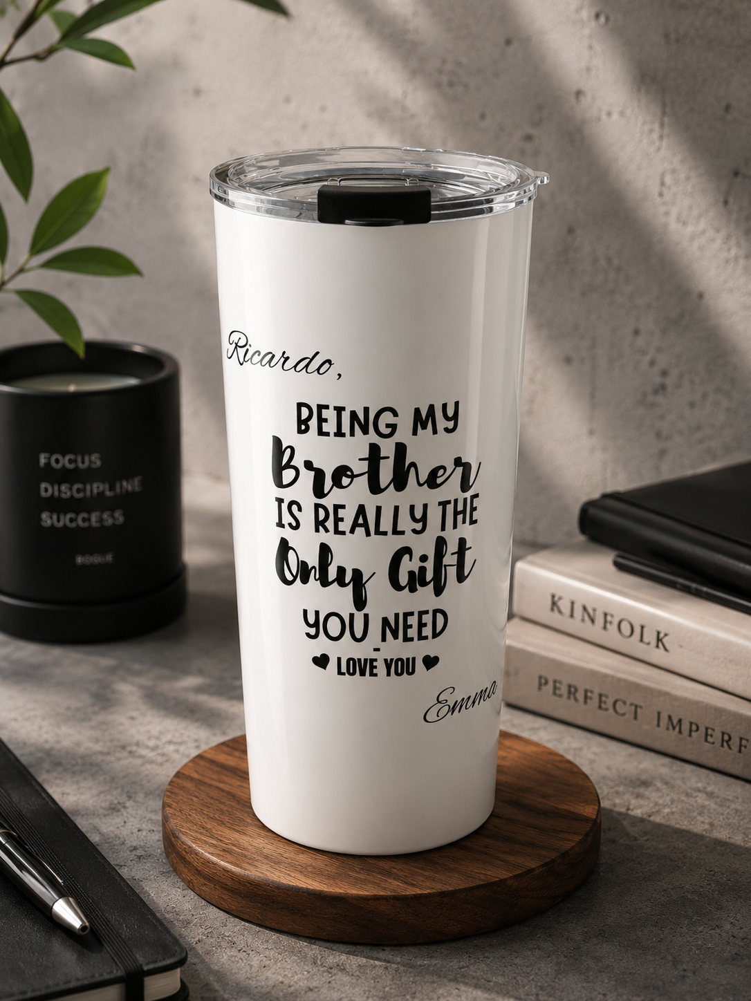 Personalized brother gift mockup for birthday or Christmas