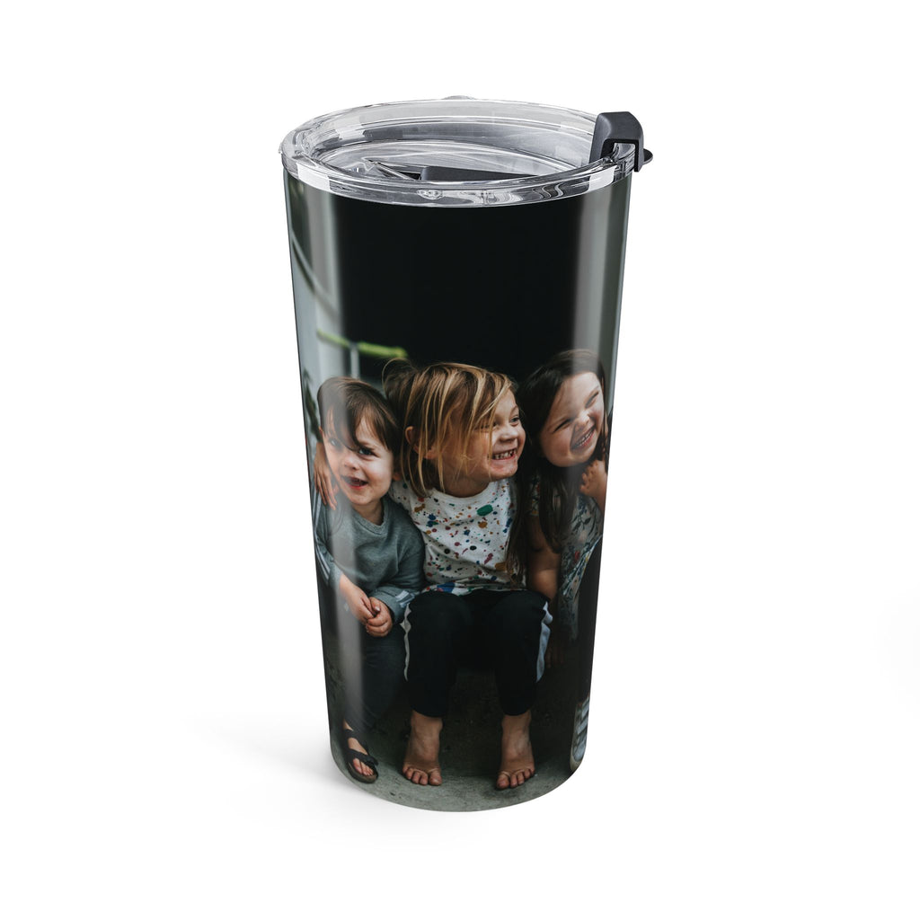 Grandpa tumbler front view with custom photo wrap