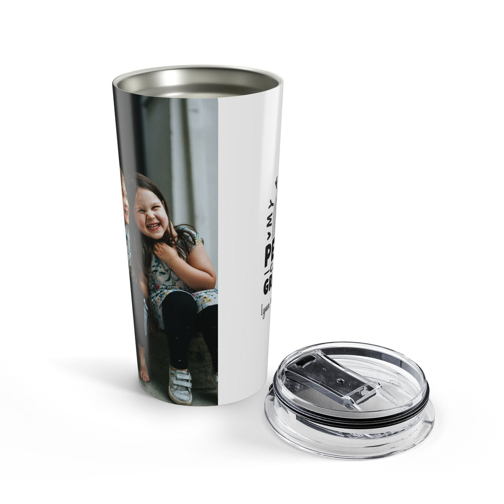 Grandpa gift tumbler lifestyle shot on table at home